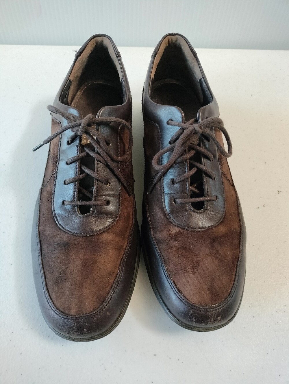Mephisto Women's Brown Leather Suede Shoes Sneakers Oxford 7.5 Preppy Comfort